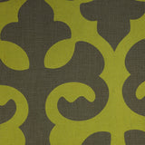 Linen Blend Flock Print Burlap Upholstery Fabric