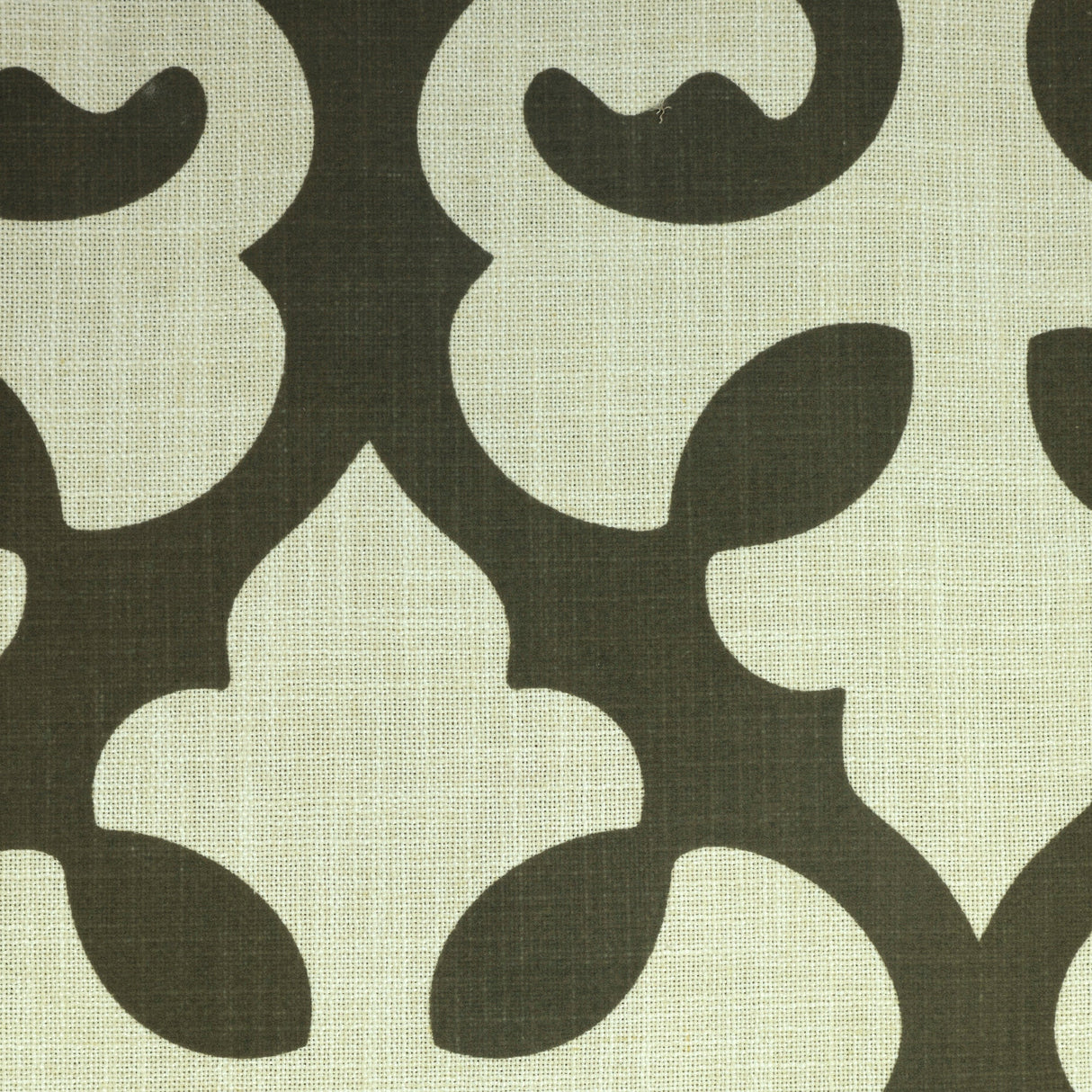 Linen Blend Flock Print Burlap Upholstery Fabric