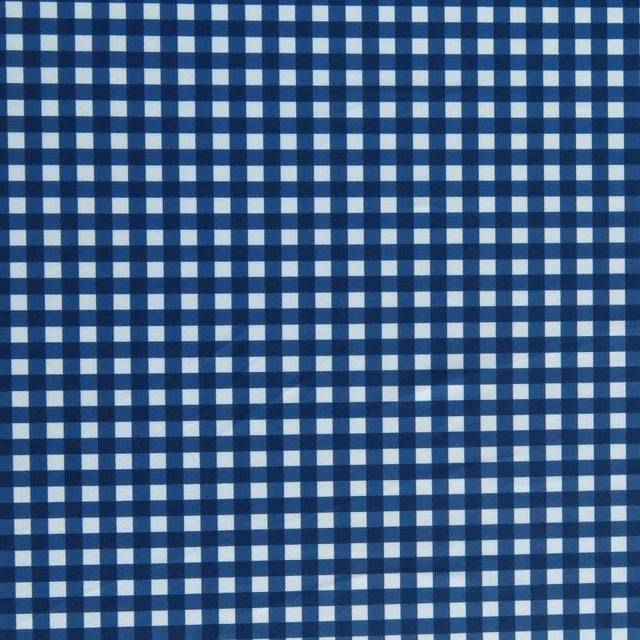 Swim Knit Poly Spandex Gingham Blue