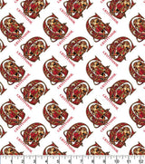 Quilting Cotton Harry Potter Art Deco Ravenclaw Slytherin Hufflepuff Gryffindor