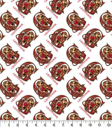 Quilting Cotton Harry Potter Art Deco Ravenclaw Slytherin Hufflepuff Gryffindor