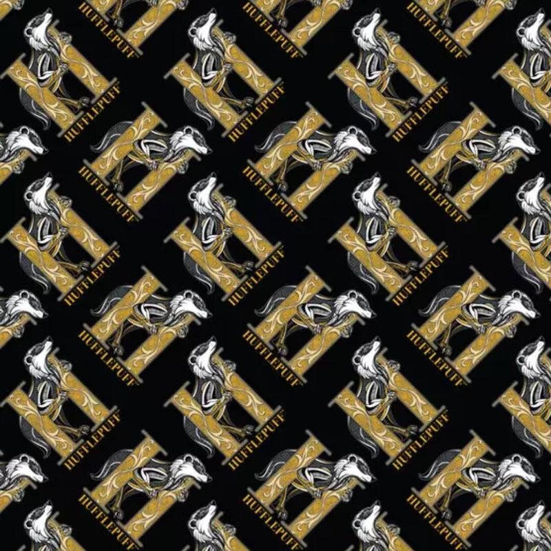 Quilting Cotton Harry Potter Art Deco Ravenclaw Slytherin Hufflepuff Gryffindor