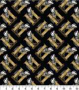 Quilting Cotton Harry Potter Art Deco Ravenclaw Slytherin Hufflepuff Gryffindor