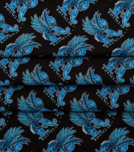 Quilting Cotton Harry Potter Art Deco Ravenclaw Slytherin Hufflepuff Gryffindor