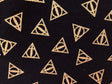 Quilting Cotton Harry Potter Deathly Hallows Gold Metallic