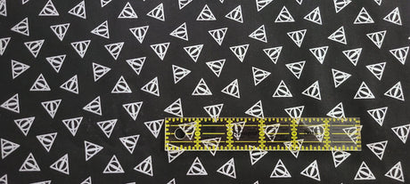 Quilting Cotton Harry Potter Deathly Hallows Silver Metallic