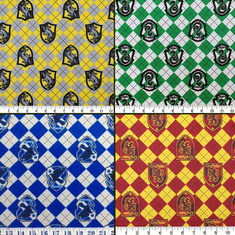 Flannel Fabric Harry Potter Argyle Houses