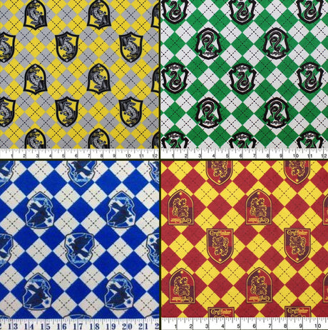 Flannel Fabric Harry Potter Argyle Houses