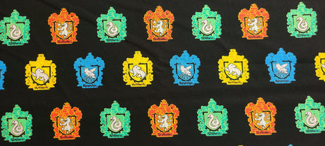 Quilting Cotton Harry Potter Kawaii House Crests