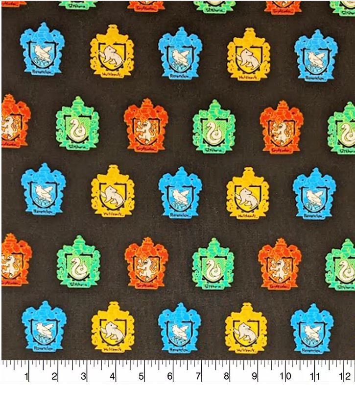 Quilting Cotton Harry Potter Kawaii House Crests