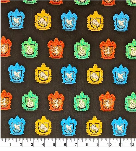 Quilting Cotton Harry Potter Kawaii House Crests