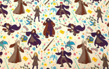 Quilting Cotton Harry Potter Magic Wand Toss 100% Cotton