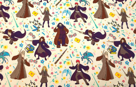 Quilting Cotton Harry Potter Magic Wand Toss 100% Cotton