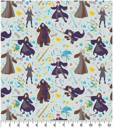 Quilting Cotton Harry Potter Magic Wand Toss 100% Cotton