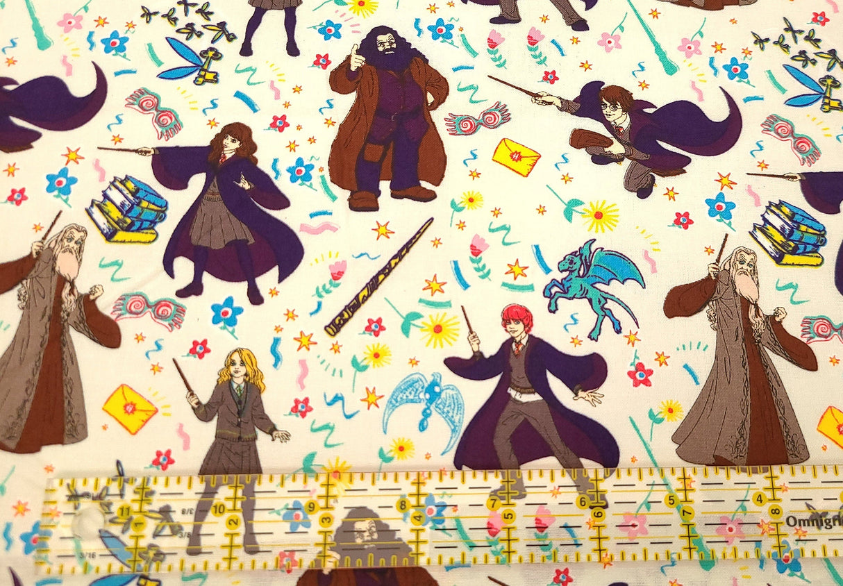 Quilting Cotton Harry Potter Magic Wand Toss 100% Cotton
