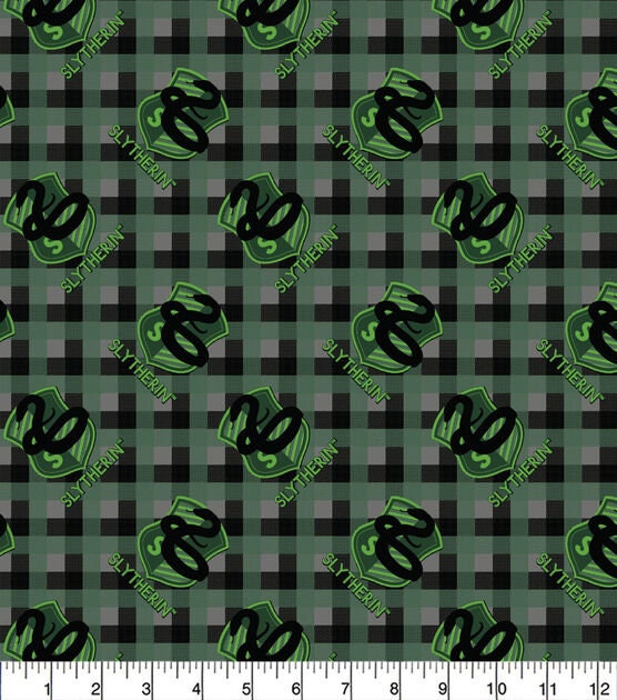 Flannel Fabric Harry Potter Plaid Patch Gryffindor Slytherin Hufflepuff Ravenclaw