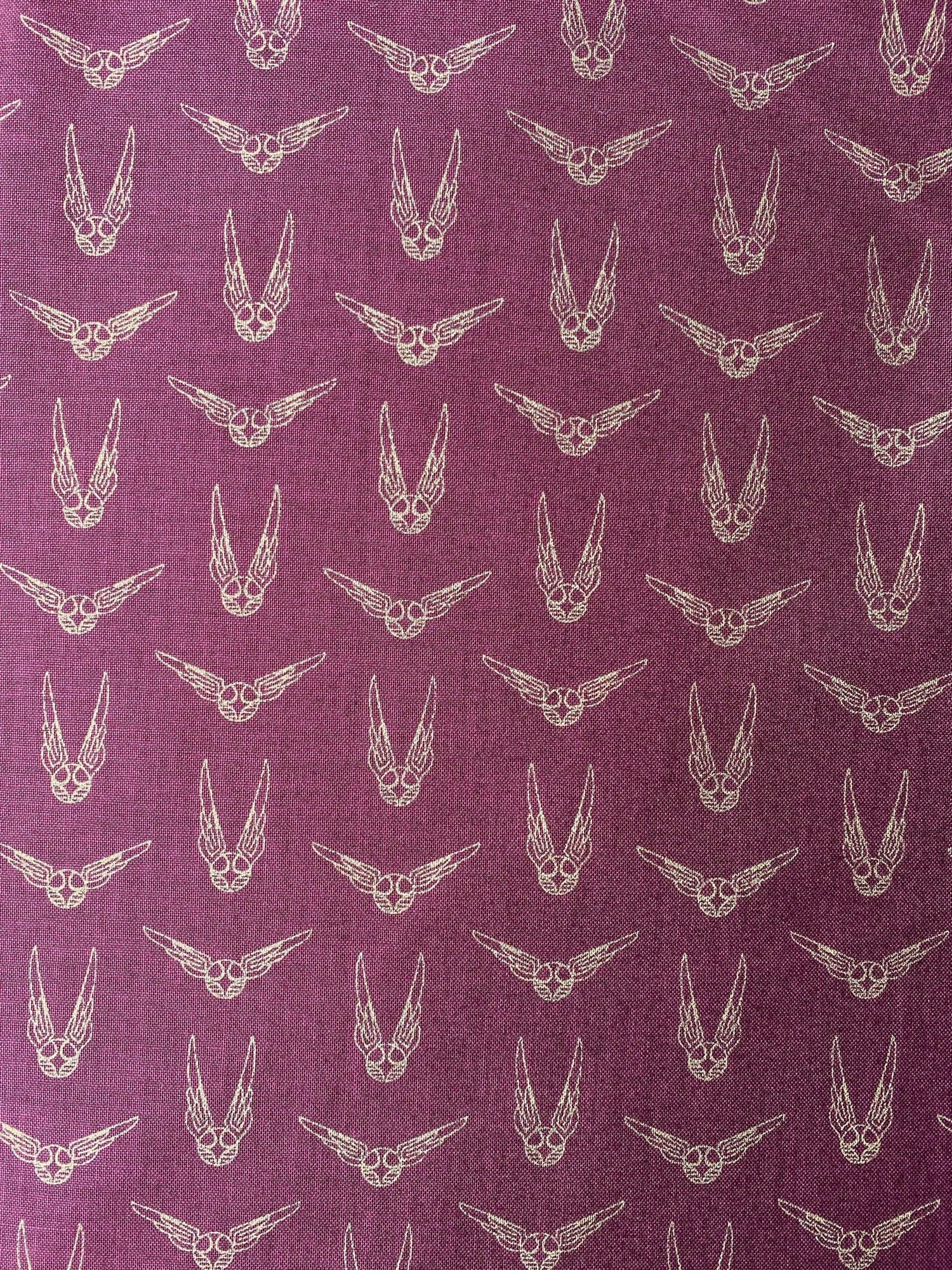 Quilting Cotton Harry Potter Quidditch Snitches Metallic Camelot