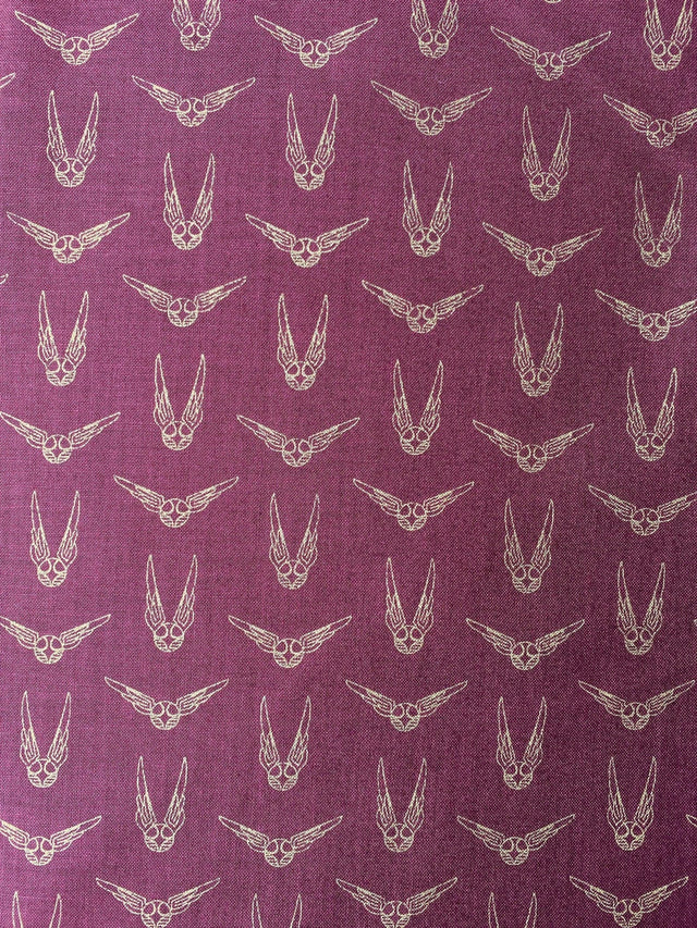 Quilting Cotton Harry Potter Quidditch Snitches Metallic Camelot