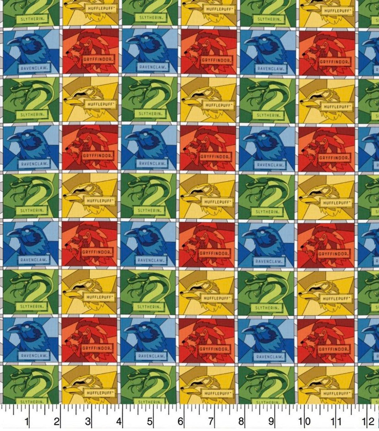 Quilting Cotton Harry Potter Watercolor Quidditch Blue