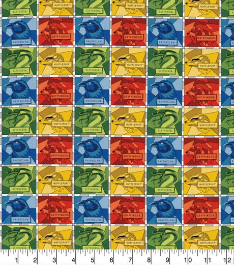 Quilting Cotton Harry Potter Watercolor Quidditch Blue