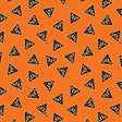 Quilting Cotton Harry Potter Deathly Hallows Glow in the Dark Orange Halloween