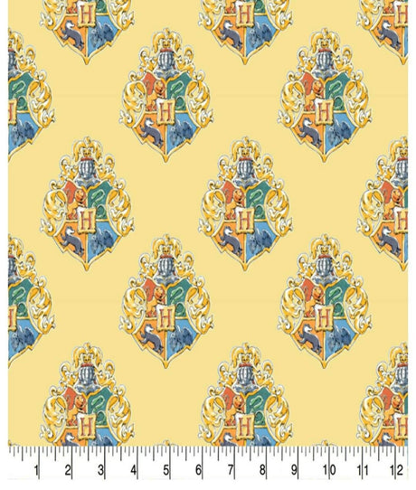 Quilting Cotton Harry Potter Watercolor Yellow Crest