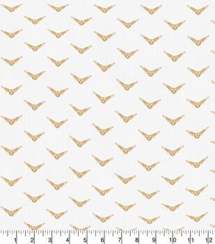 Quilting Cotton Harry Potter Quidditch Golden Metallic