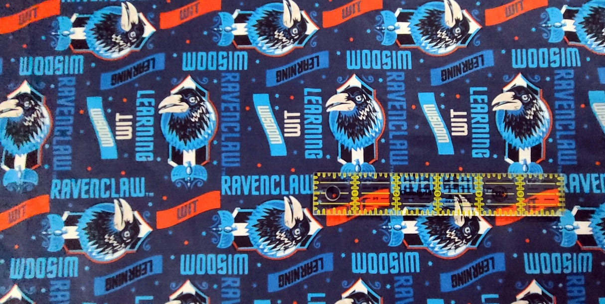 Quilting Cotton Harry Potter Gryffindor Ravenclaw Slytherin Hufflepuff 44" Wide