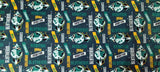 Quilting Cotton Harry Potter Gryffindor Ravenclaw Slytherin Hufflepuff 44" Wide