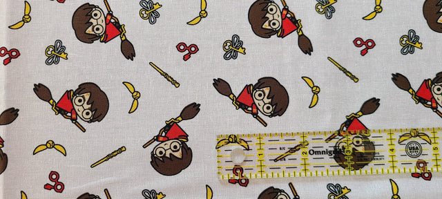 Quilting Cotton Harry Potter White Quidditch
