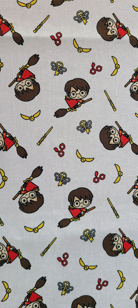 Quilting Cotton Harry Potter White Quidditch