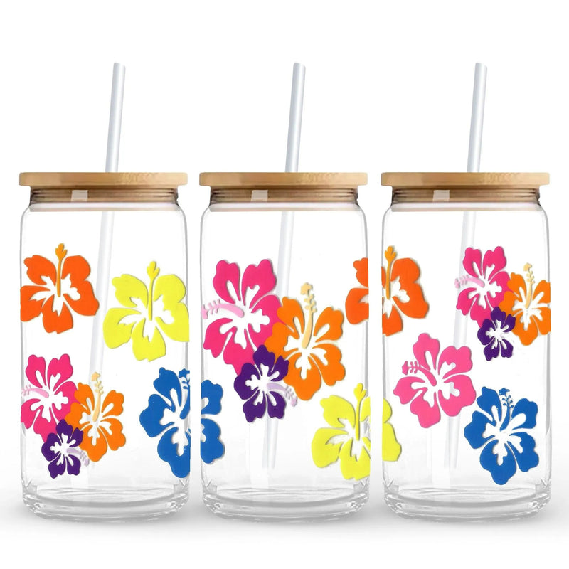 UV DTF Wrap - Hawaiian Flowers (9.7" x4.3")