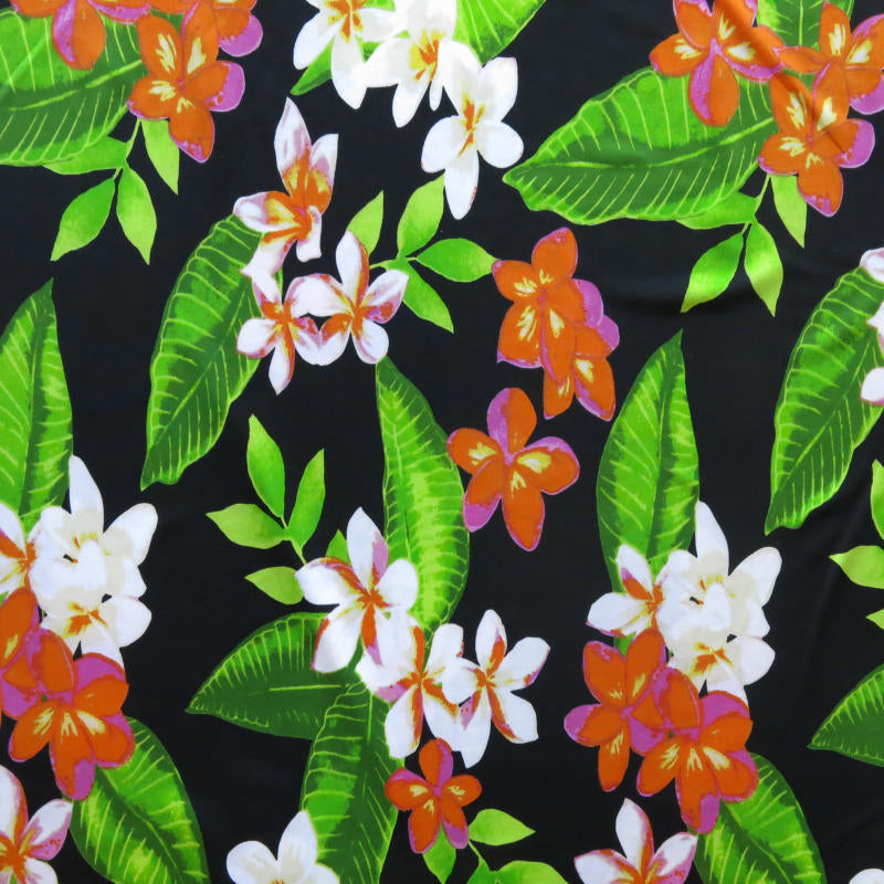Swim Knit Nylon Spandex Hawaiian Life Floral