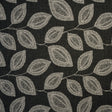 Charcoal Botanical Upholstery Fabric by the Yard
