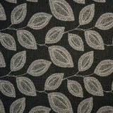 Charcoal Botanical Upholstery Fabric by the Yard
