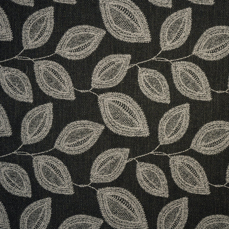 Charcoal Botanical Upholstery Fabric by the Yard