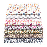 Teramila 8PCS Pack Square Multicolor Printed Cotton Fabric For Sewing Quilt Cloth Needlework Plaid Handicraft Material Patchwork