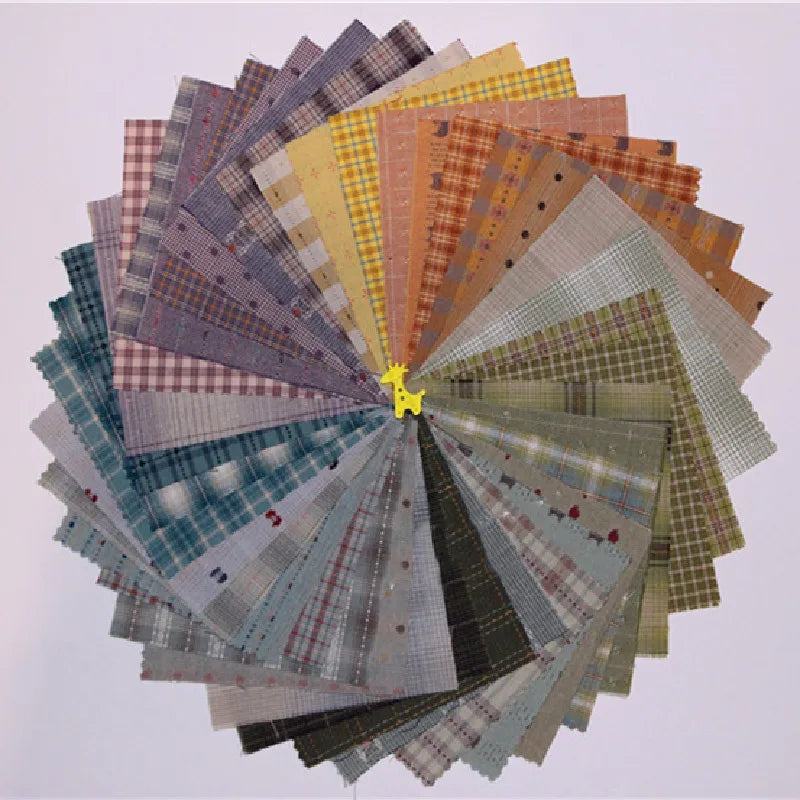 Japanese Yarn-dyed fabric handmade DIY Patchwork 100% Cotton Fabric For Sewing Doll clothes Quilt cloth Bundle  telas tissus