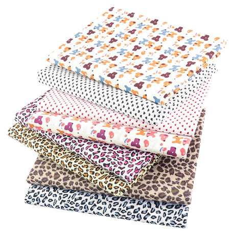 Teramila 8PCS Pack Square Multicolor Printed Cotton Fabric For Sewing Quilt Cloth Needlework Plaid Handicraft Material Patchwork