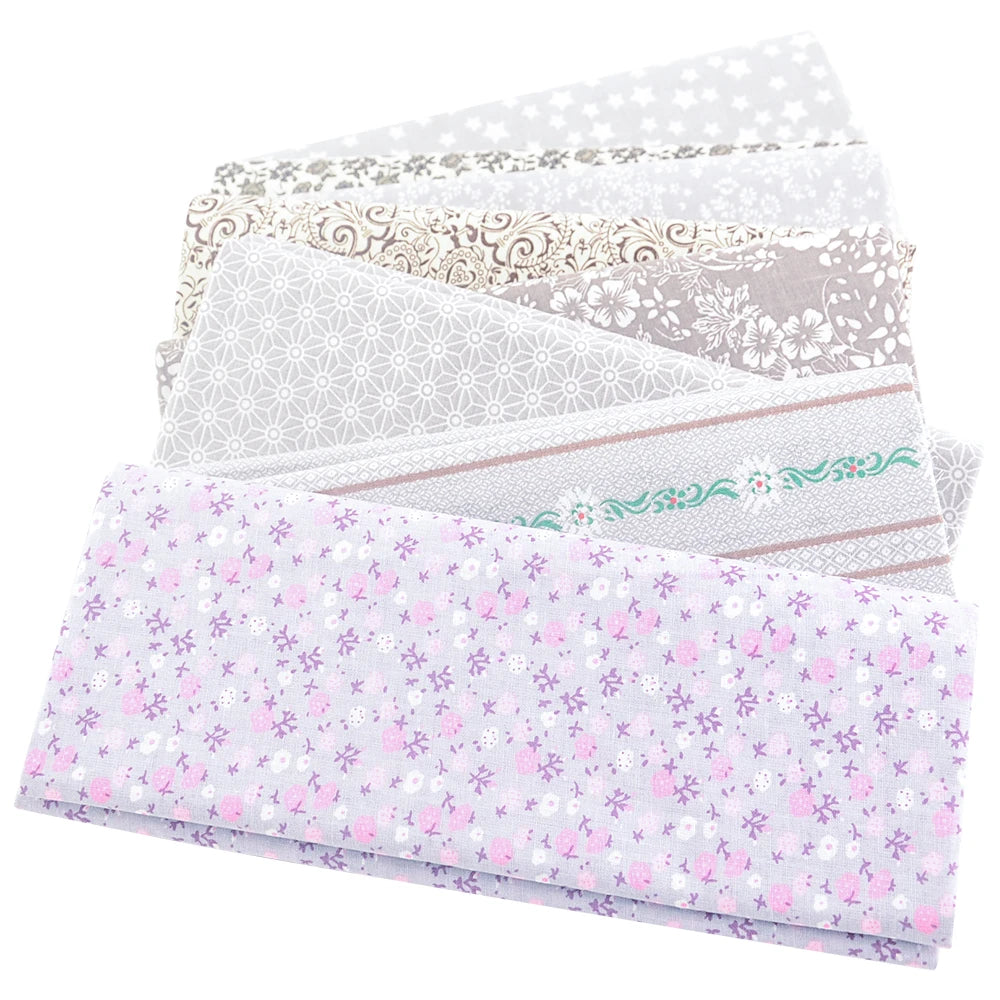 Teramila 8PCS Pack Square Multicolor Printed Cotton Fabric For Sewing Quilt Cloth Needlework Plaid Handicraft Material Patchwork