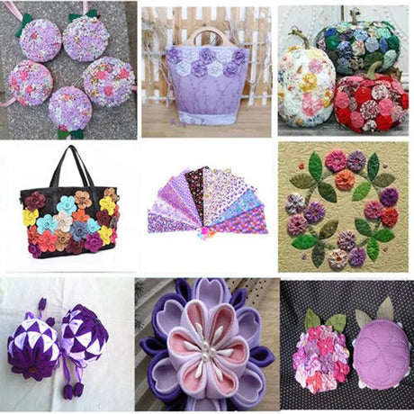 Teramila 8PCS Pack Square Multicolor Printed Cotton Fabric For Sewing Quilt Cloth Needlework Plaid Handicraft Material Patchwork