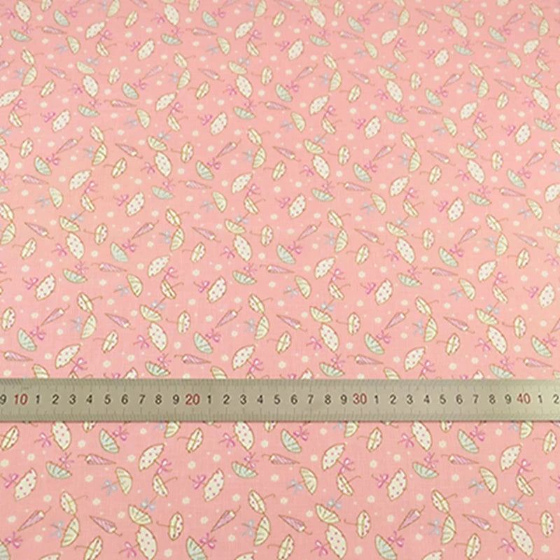 100% Cotton Fabric Pink Purple Pattern Floral Plain Printed Patchwork Cloth DIY Handmade Sewing fabrics in The Meter Needlework