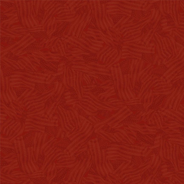 Cotton Print Heart Wavy Tonal Flags Fabric 44/45"