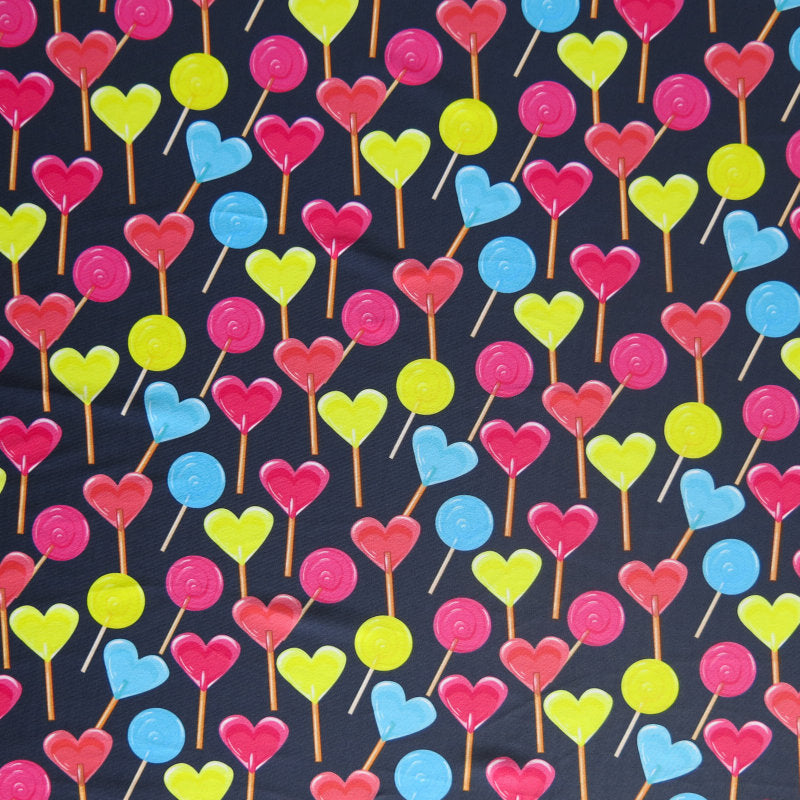 Swim Knit Poly Spandex Heart Lolly