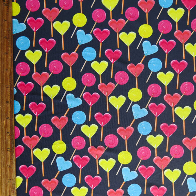 Swim Knit Poly Spandex Heart Lolly