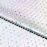 Hearts Wide Open Polyester Spandex Fabric - Electric Silver, Tinkerbell, 54" Width (1 Yard)