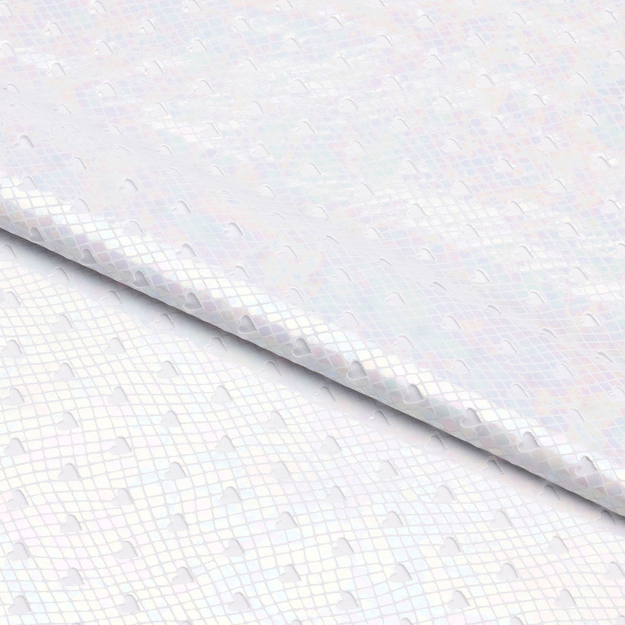 Hearts Wide Open Polyester Spandex Fabric - Hearts Pattern, 54" Width (1 Yard)