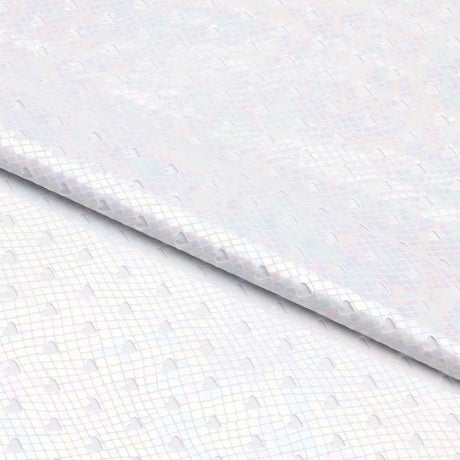 Hearts Wide Open Polyester Spandex Fabric - Electric Silver, Tinkerbell, 54" Width (1 Yard)