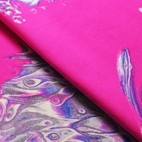 Nucleus Nylon Spandex Fabric - Multicolor Abstract Print, 58/60" Width (1 Yard)