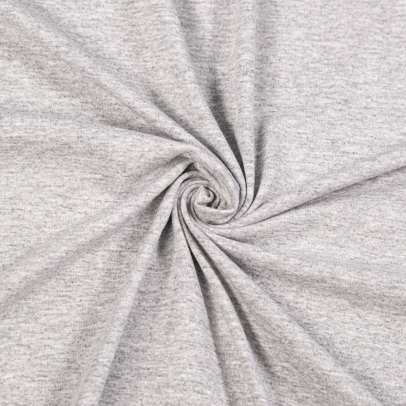 Cotton Spandex Jersey Knit Fabric Heather Grey 4-Way Stretch